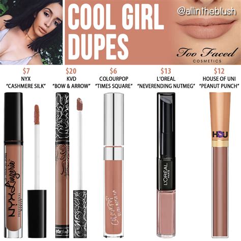 Too Faced Cool Girl Melted Matte Liquid Lipstick Dupes - All In The Blush