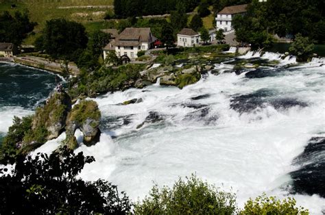 The Rhine Fall Panorama. Switzerland Stock Image - Image of places ...