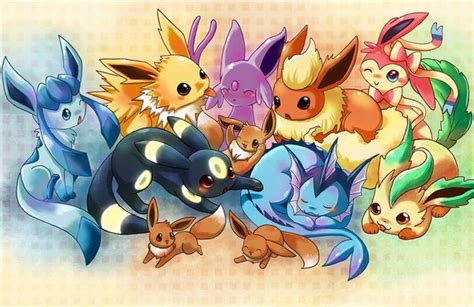 Trends International Pokemon Pikachu, Eevee, And Its Evolutions Wall ...