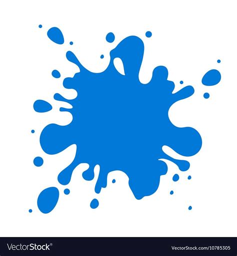 Blue water splash isolated over white vector image on VectorStock | Water splash illustration ...