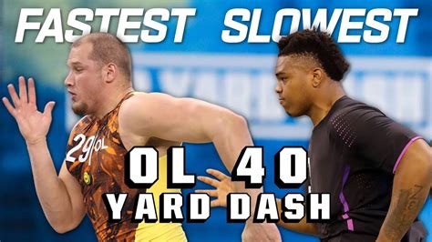 Slowest & fastest OL 40-yard dash times of the 2010s | National Football League, lineman, NFL ...