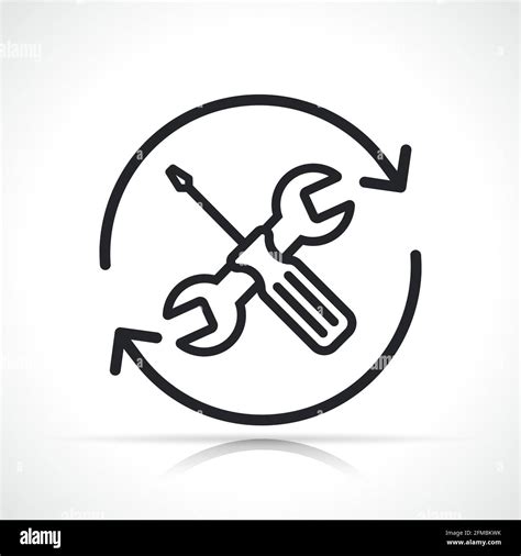 maintenance line icon vector symbol isolated sign Stock Vector Image & Art - Alamy