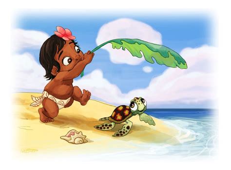 Moana and her Turtle by AriellaMay on DeviantArt | Disney moana art, Disney drawings, Disney art