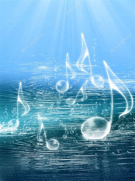 Floating musical notes image | FLOATING MUSIC NOTES — Stock Photo © Westa #5813934