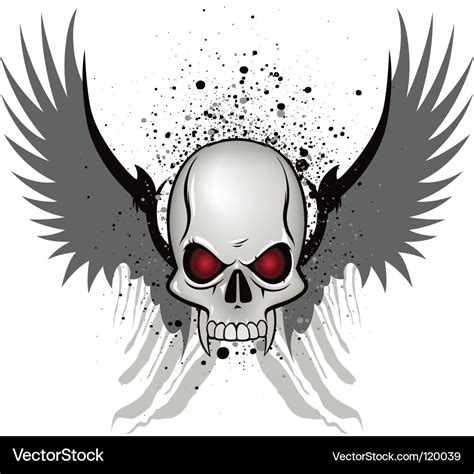 Evil skull emblem Royalty Free Vector Image - VectorStock