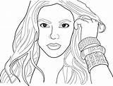 Shakira Coloring Pages sketch template