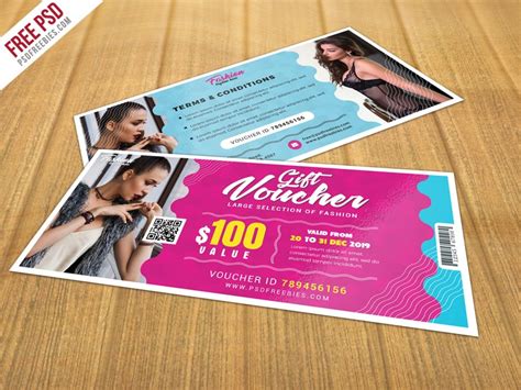 Free Gift Voucher Template PSD – Download PSD