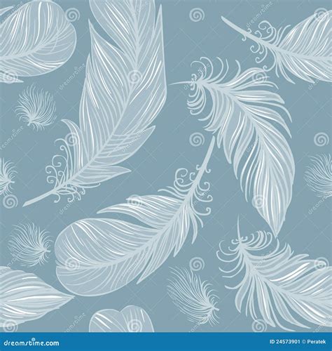 Seamless Feather Pattern stock vector. Illustration of pattern - 24573901