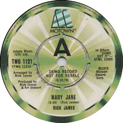 Rick James - Mary Jane / Dream Maker (1978, Vinyl) | Discogs