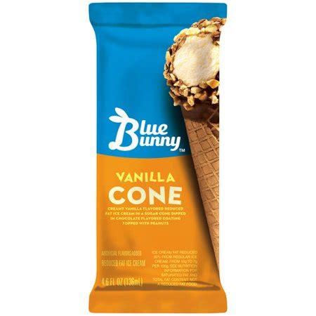 Blue Bunny Vanilla Ice Cream Cone, 4.6 oz - Walmart.com