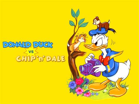 DONALD DUCK VS CHIP N DALE CARTOON ANIMATION WALLPAPER 1024 X 768 - Cartoon and Anime