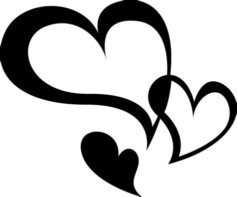 negro corazones tatuaje, tatuaje ilustración, vector en un blanco antecedentes. 34511695 Vector ...