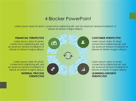 4 Blocker PowerPoint Template Slide For Powerpoint