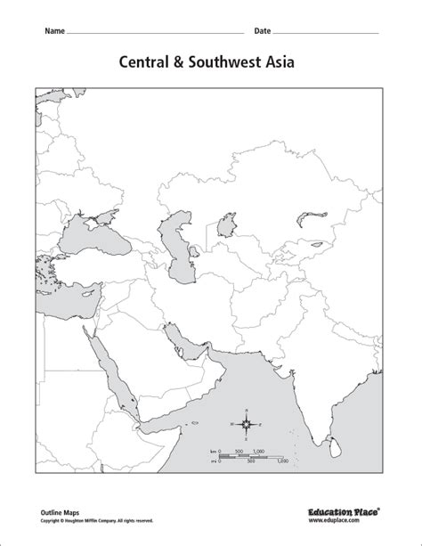 central asia map blank - DriverLayer Search Engine