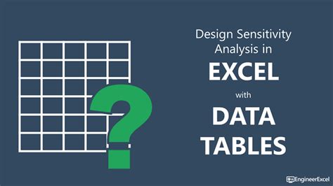 Sensitivity Analysis Excel Calculation with Data Tables - EngineerExcel