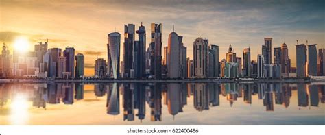 Skyline Doha Qatar During Sunset Stock Photo 622400486 | Shutterstock