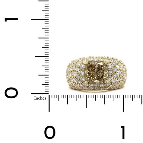 18K Yellow Gold Cushion Fancy Yellow Wide Ring – Long's Jewelers