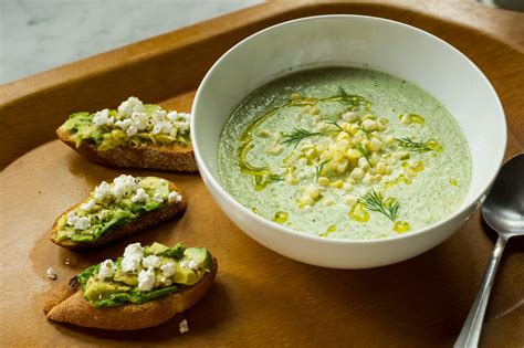 Chilled Cucumber Soup With Avocado Toast Recipe - NYT Cooking