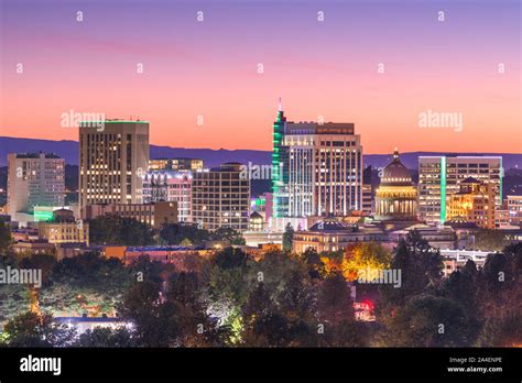 Boise idaho evening skyline hi-res stock photography and images - Alamy