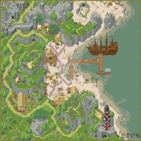 [RPG Maker Map] Port of Fantasia by Veresik on DeviantArt