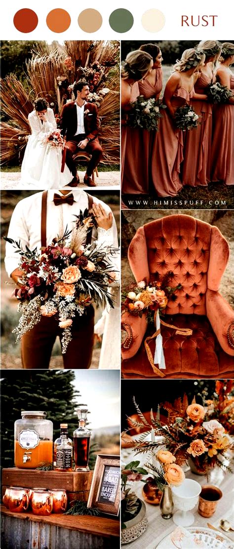 rust fall dusty orange wedding color ideas | Orange wedding colors, Rust wedding color, Dusty ...