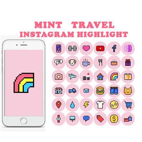 36 pink pixel instagram highlight covers. Pixel social media - Inspire ...