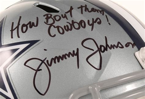 Jimmy Johnson Signed Cowboys Full-Size Helmet Inscribed "How Bout Them ...