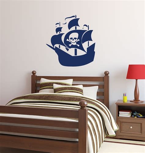 Customvinyldecor Pirate Ship Wall Decal Personalized | Etsy