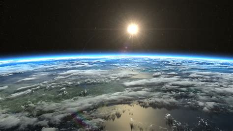 Beautiful Slow Sunrise From Earth Orbit. View From ISS. Clip Contains Earth, Sunrise, Space, Sun ...