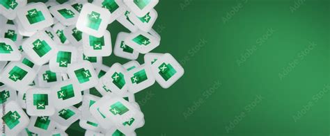 Logo of Microsoft Office application Microsoft Excel on floating ...