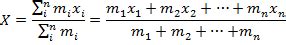 Center of Mass Formula