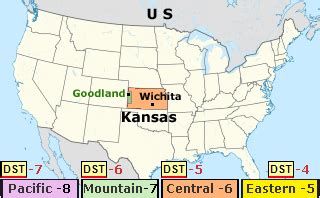 Kansas Time Zone Map - United States Map