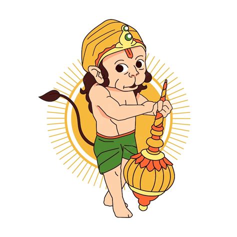 Premium Vector | Hand drawn hanuman jayanti illustration