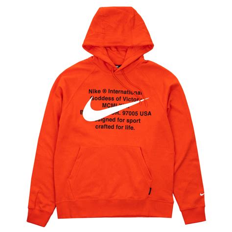 Nike Swoosh Hoodie (Team Orange / White)