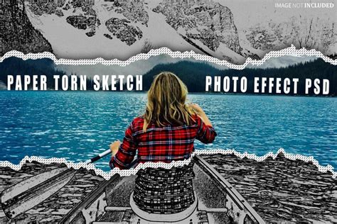 Torn Paper Sketch Photo Effect – MasterBundles