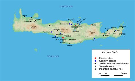 Map of Minoan Crete (Illustration) - Ancient History Encyclopedia