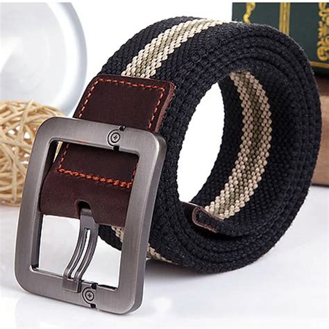 Canvas belt for men tactics woven belt canvas belts Casual pants Cool wild gift for men belts ...