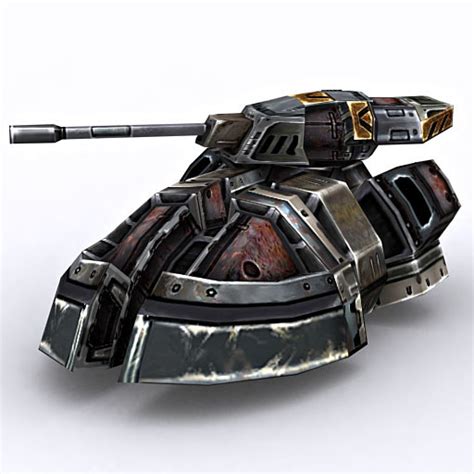 real-time sci-fi hover tanks 3d model