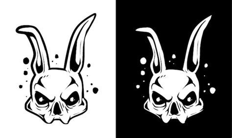 Premium Vector | Rabbit skull character