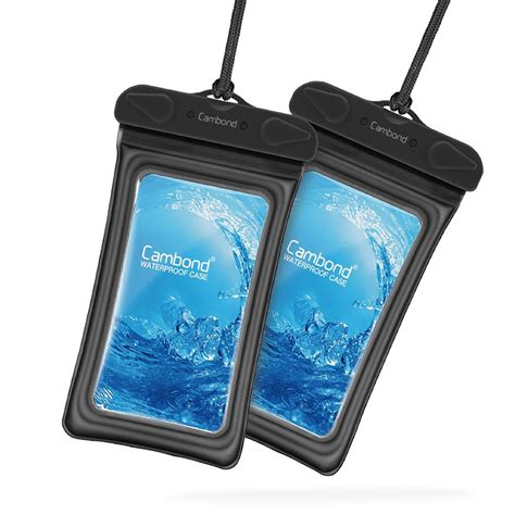 Waterproof Case, 2 Pack Universal Floating Waterproof Phone Case iPhone Waterproof Pouch Cell ...