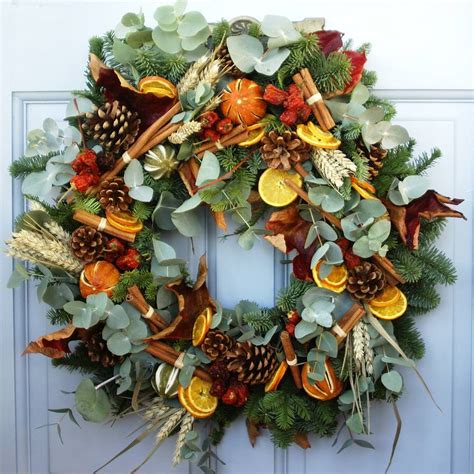 Fresh Country Christmas Wreath By The Artisan Dried Flower Company ...