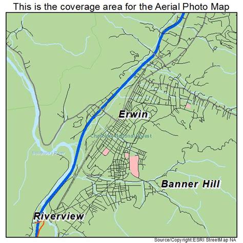 Aerial Photography Map of Erwin, TN Tennessee