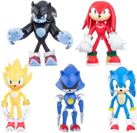 Buy 5 Pack Sonic The Hedgehog Action Figures | Sonic Action Figure Set ...