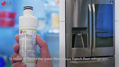 LG French Door Refrigerator - Installing the Upper Interior Water Filter