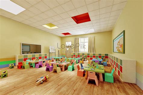 Kindergarten classroom background creative image_picture free download ...