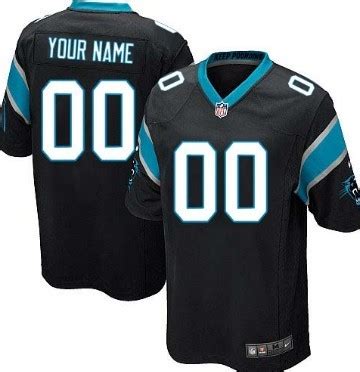 Men's Nike Carolina Panthers Customized Lights Out Black Elite Jersey ...