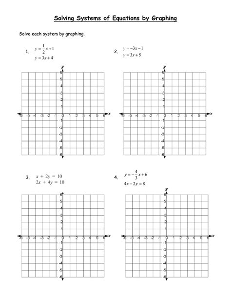 Systems Of Equations Graphing Worksheet - Zipworksheet.com