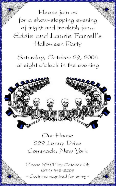 Halloween Party Invitation Wording Ideas