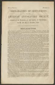 Declaration Of Sentiments - The Seneca Falls Convention