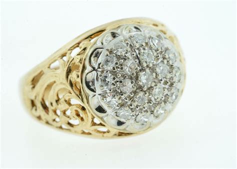 Men's Gold Diamond "KY Cluster" Ring | EBTH